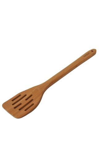 Bambum Capretta Long Corrugated Bamboo Spatula - Serving Spatula 40 Cm