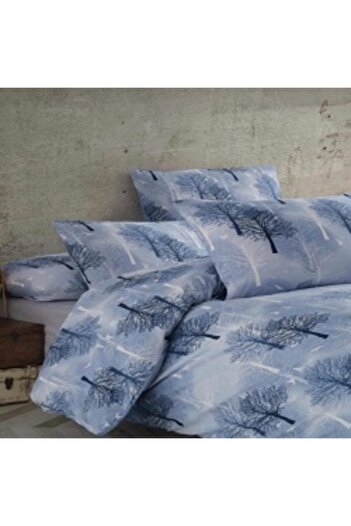üntaş Life 160*220 Single Duvet Cover Set (without sheets) Blue Ecağaç36