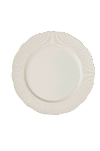Kütahya Porselen 27 cm Decorless Bonnet Ilay Serving Plate
