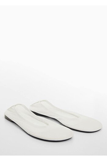 MANGO Woman Semi-Transparent Mesh Ballet Flats