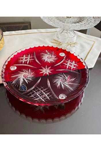 IRENA Vintage Model Cut Glass Plate 30cm