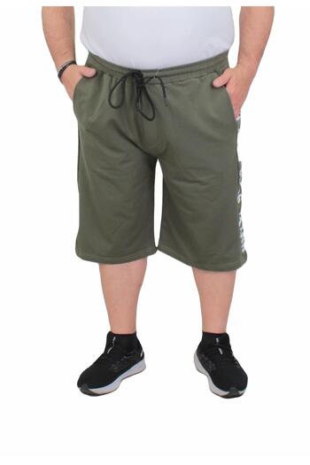 MocGrande Plus Size Men's Combed Cotton Shorts Mmxvii 24625 Khaki