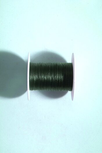 Eskişehir hobi sanat 0,6 mm 50 μέτρα κορδόνι χάντρες προσευχής σκούρο πράσινο