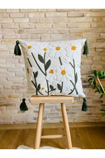 SWITA Home Design 4-Piece Combination Punch Embroidered Throw Pillow Cover (panch)