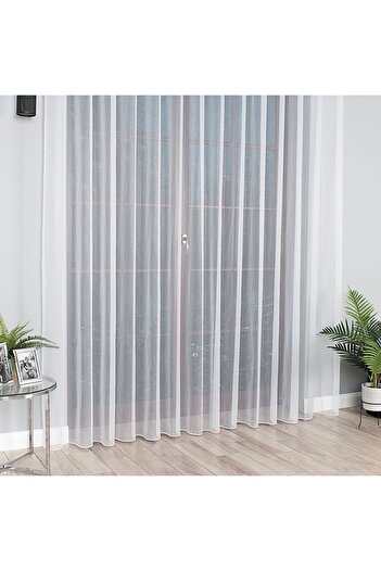 yağmur zebra Grek Modern 1/3 Frequently Pleated Tulle Curtain, Skirt Lead (Frequently Pleated)