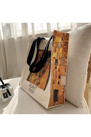 Buka Shops Klimt Patterned Canvas Bag