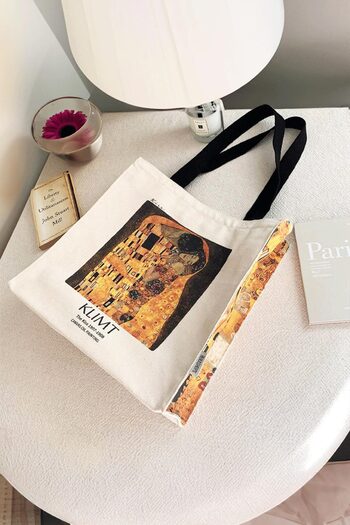 Buka Shops Klimt Patterned Canvas Bag
