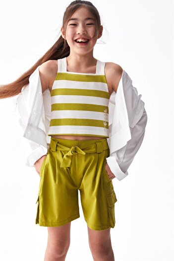 nk kids Σορτς Honey Green 56328