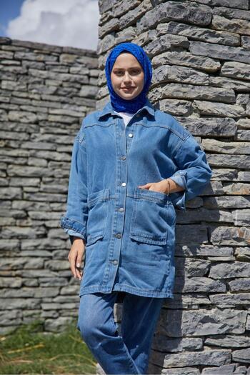 ENZİM JEANS Oversize Women's Denim Jacket