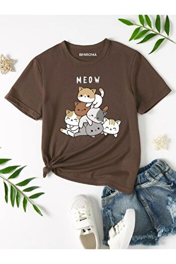 BENROMA Παιδικό μπλουζάκι Cat Printed