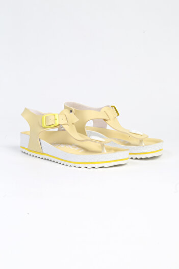 Benetton ® | BN-1319 - 3489 Sari - Kadın Sandalet