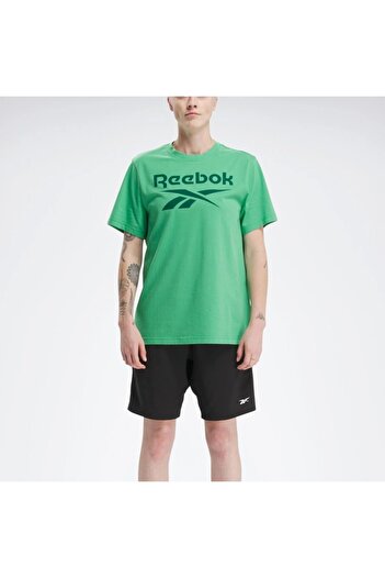 Reebok Ανδρικό μπλουζάκι με πράσινη στρογγυλή λαιμόκοψη Identity Big Logo