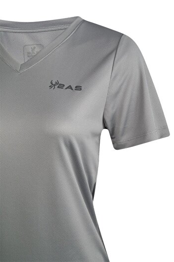 2AS Γυναικείο T-Shirt Freda Anthracite V-Neck
