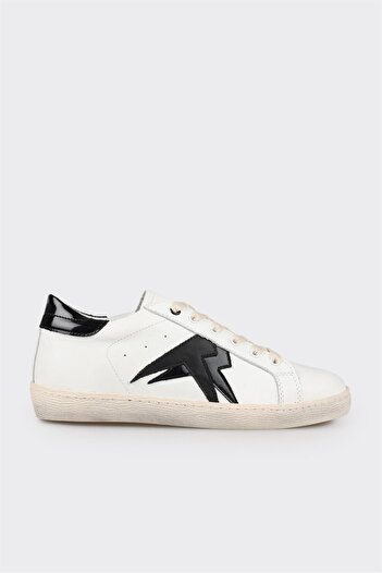 Elle Shoes White Leather Women's Sports Shoes