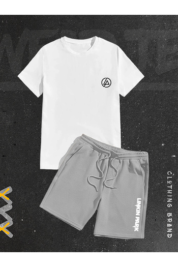 WEARTEX New Season 2-Piece Linkin Park Printed Shorts T-shirt Set