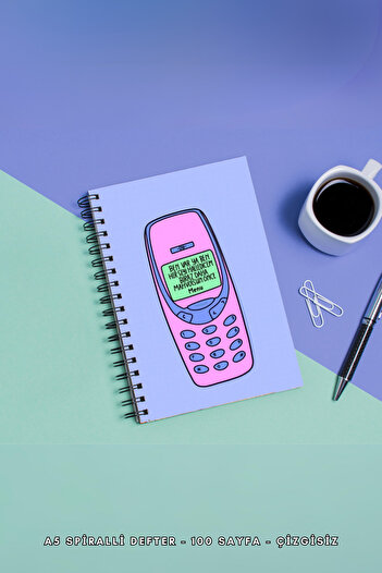 SevindirenŞeyler A5 Spiral Unlined Hard Cover Motivational Notebook