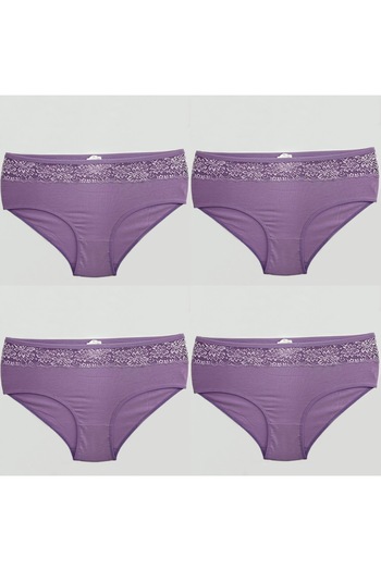 Clara Butik 4-Piece Women's Panties Recovery High Waist Lace Bato (Extra Soft and Flexible)