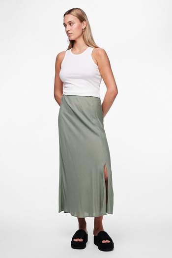 PIECES PCNYA HW LONG SLIT SKIRT BC