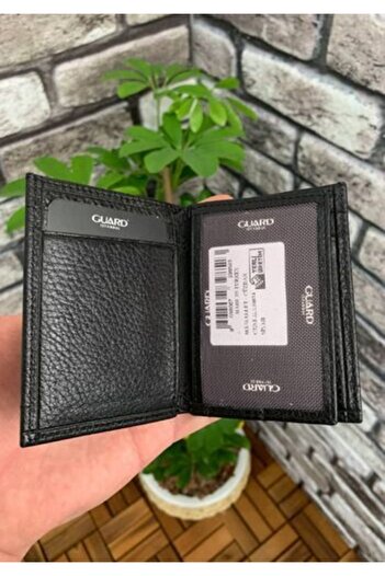 GUARD Minimal Siyah Deri Erkek Cüzdanı