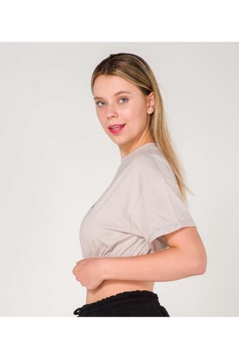Shout Woman Oversize Lost In Paradise Crop Top