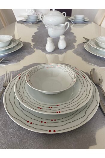Setekshome 12 Pieces Modern Cut American Service and Runner