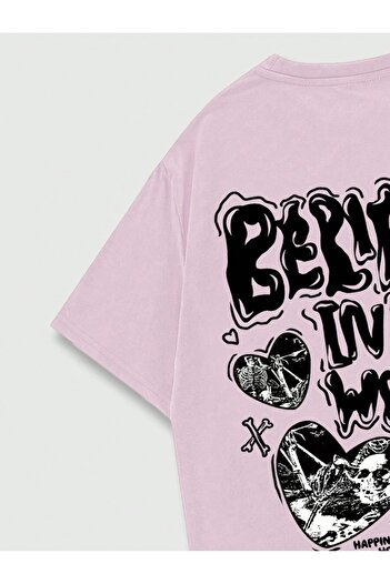 Mad&Calf Μπλουζάκι Unisex Believe με στάμπα με λαιμόκοψη