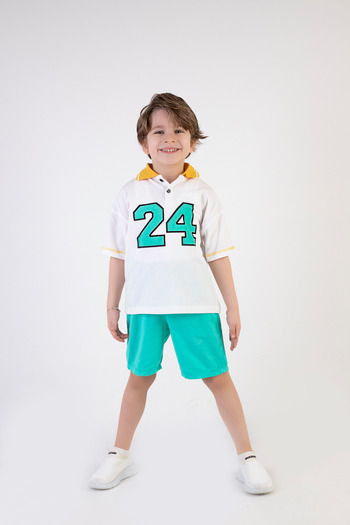 Harika KIDS Boy's Collared Gabardine Shorts 2 Piece Set