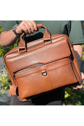 Erzeno Genuine Leather Briefcase and Laptop Bag