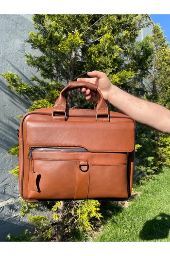Erzeno Genuine Leather Briefcase and Laptop Bag
