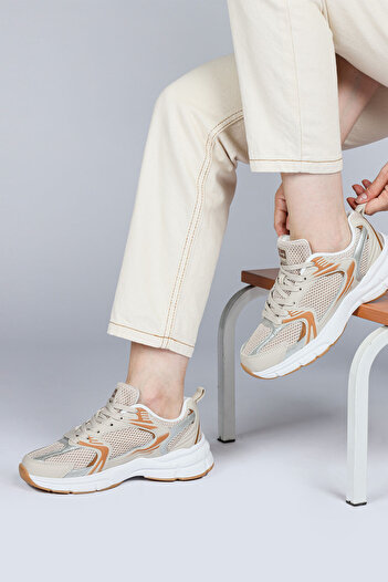 Jump 28712 Beige Women's Sneaker Casual Sneakers