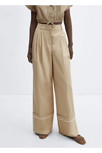 MANGO Woman Pleated cotton pants - Stylish and Comfortable Design