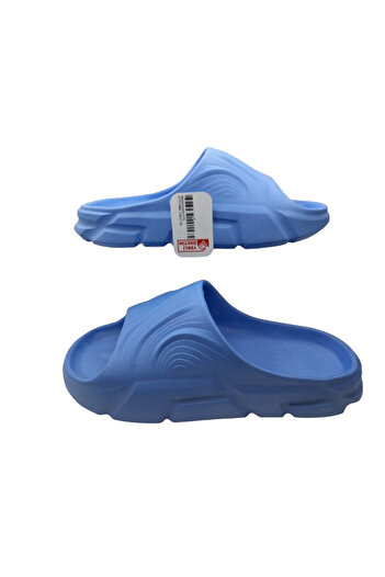GEZER Men's Blue Wavy Open Front Bathroom Garden Slippers