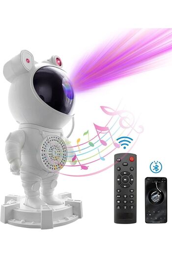 nextbuy Astronot Bluetooth Hoparlör Galaxy Bulutsusu Ay Tavan Gökyüzü Projektör Zamanlayıcı Gece Lambası