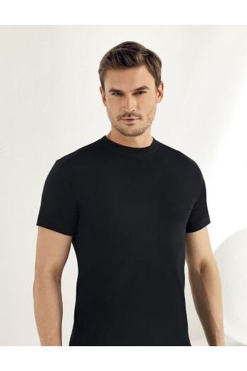 Şahinler Men's Black 100% COTTON Short Sleeve V-Neck Undershirt ME008-sy new