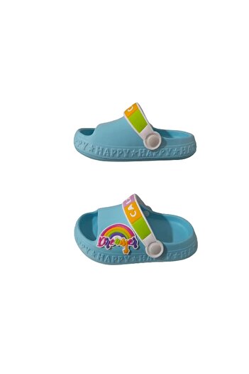 Calx Non-Slip Sole Soft Dreamer Written Rainbow Figured Daily Cross Slippers
