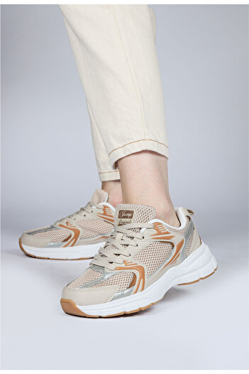 Jump 28712 Beige Women's Sneaker Casual Sneakers