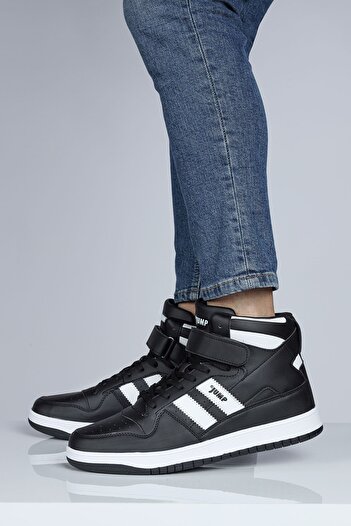 Jump 28504 High Top Μαύρο - Λευκό Ανδρικό Sneaker Casual Sneakers