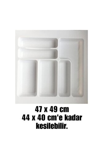 almital mobilya aksesuarları furniture accessories 47x49 εκ. Λευκό Αντιβακτηριακό Δωρεάν Κουτάλι - Εσωτερικό Συρτάρι