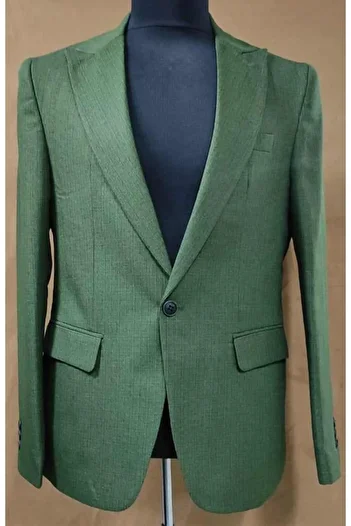 Nokta Moda Men's Blazer Jacket Italian Style Slim Fit Pointed Collar Single 6 Drop Suit Made by Conbin