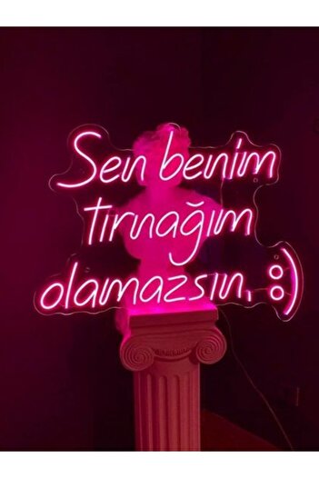 Neon Sen Benim Tırnağım Olamazsın Neon tabela Nail Art Beauty Neon