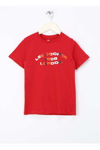 Lee Cooper Men's Red T-Shirt - Printed, 242 LCB 242004   ASTIN