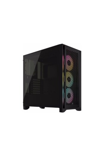 Corsair Cc-9011240-Ww Icue 4000D Rgb Airflow Tempered Glass Mid Tower Case Black