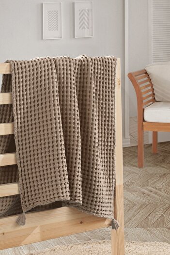 Casadora Baby 100% Cotton Single Thick Waffle Duvet Cover - Beige - 160 X 220 Cm