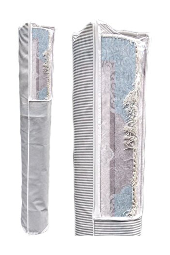 ALAS Multi-Purpose Windowed Carpet Pouch Organizer Gray Striped 1 Piece 6 Square Meters