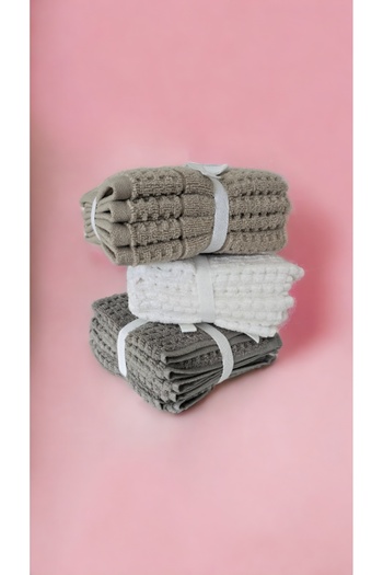 Havlu Denizi Ev Tekstil Ürünleri Beige color hand face towel set