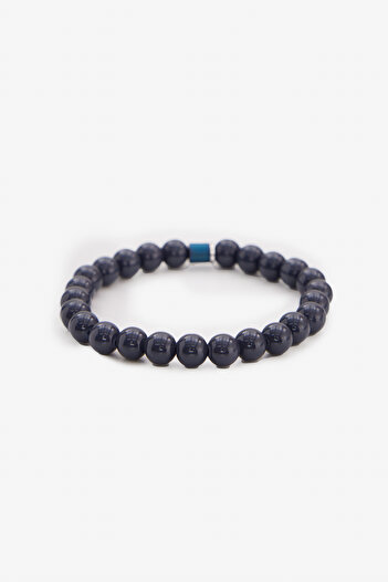 ALTINYILDIZ CLASSICS Men's Indigo 100% Natural Stone Beads Bracelet