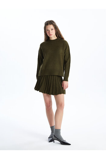 LC Waikiki Women's - Plain Knitwear Skirt with Elastic Waist