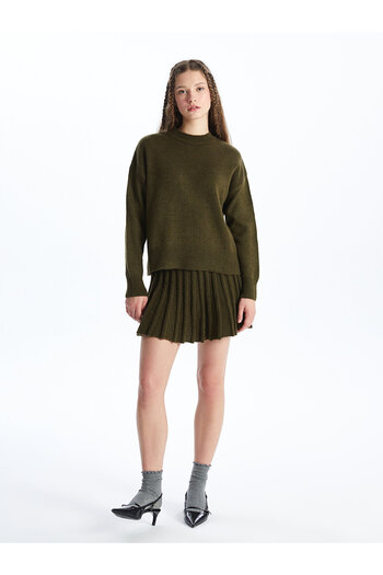 LC Waikiki Women's - Plain Knitwear Skirt with Elastic Waist
