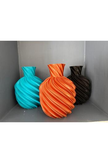 Limon 3D Desing Modern and Decorative Swirl Vase - Plastic Product, Bedroom, Bathroom, Living Room