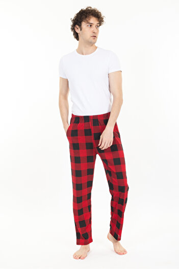 TAMPAP Men's Women's Plaid Sweatpants Checked Bottom